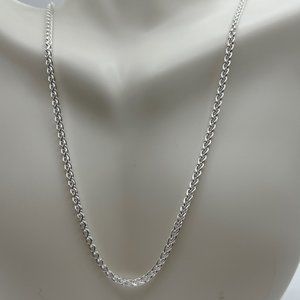 Silver Wheat Chain - 18" - Italy - Men/Ladies
